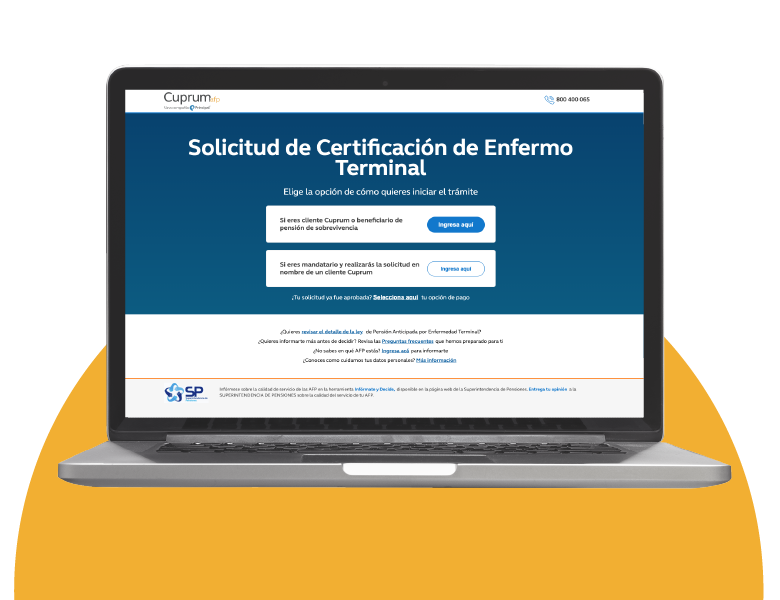 Solicitud de Certificación de Enfermo Terminal